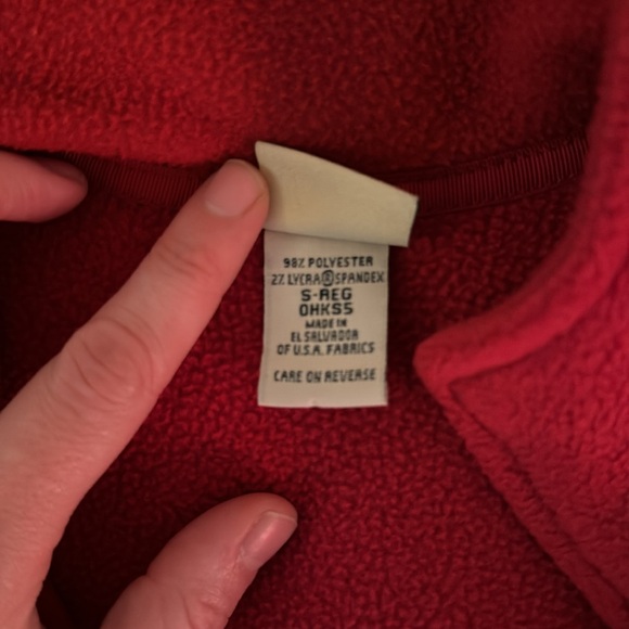 Vintage LL Bean Red Fleece Jacket Size Small Women’s - Picture 3 of 3